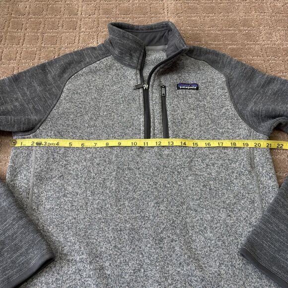 Patagonia Better Sweater Quarter-Zip Fleece Pullover Mens Size Medium Gray Hike - Picture 5 of 7